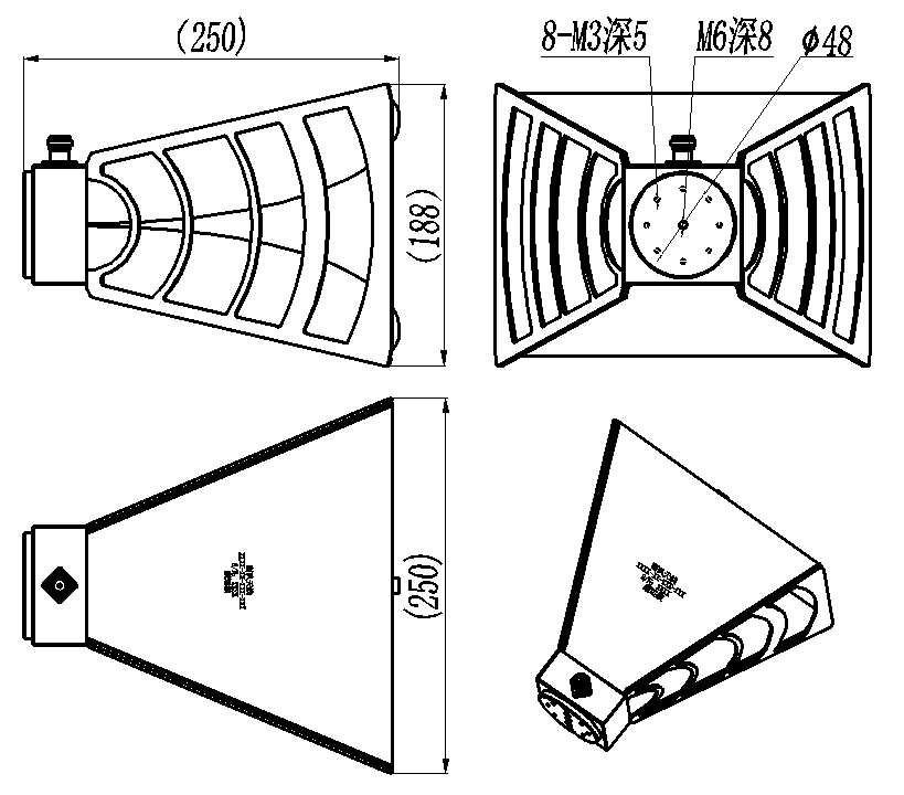 超宽带双脊喇叭天线缩略图